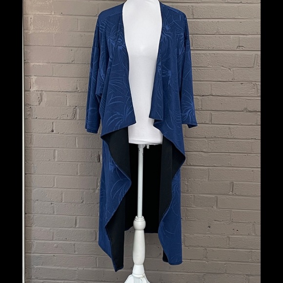 Lu La Roe NWT Shirley Blue Kimono Duster L - Picture 3 of 14